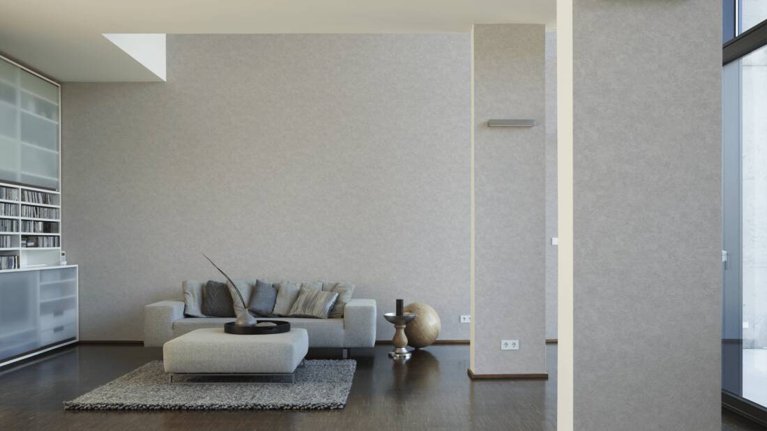 Livingwalls Wallpaper «Uni, Grey» 379024