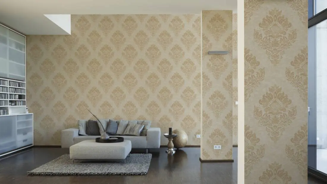 Livingwalls Wallpaper «Baroque, Beige, Brown» 379013