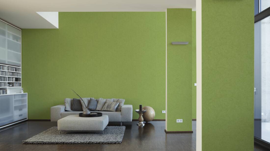 Livingwalls Wallpaper «Uni, Green» 378658