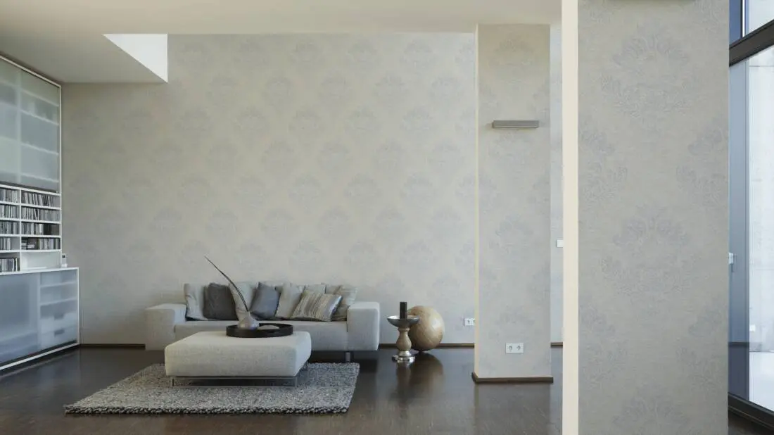 Livingwalls Wallpaper «Baroque, Beige, Grey, White» 379015