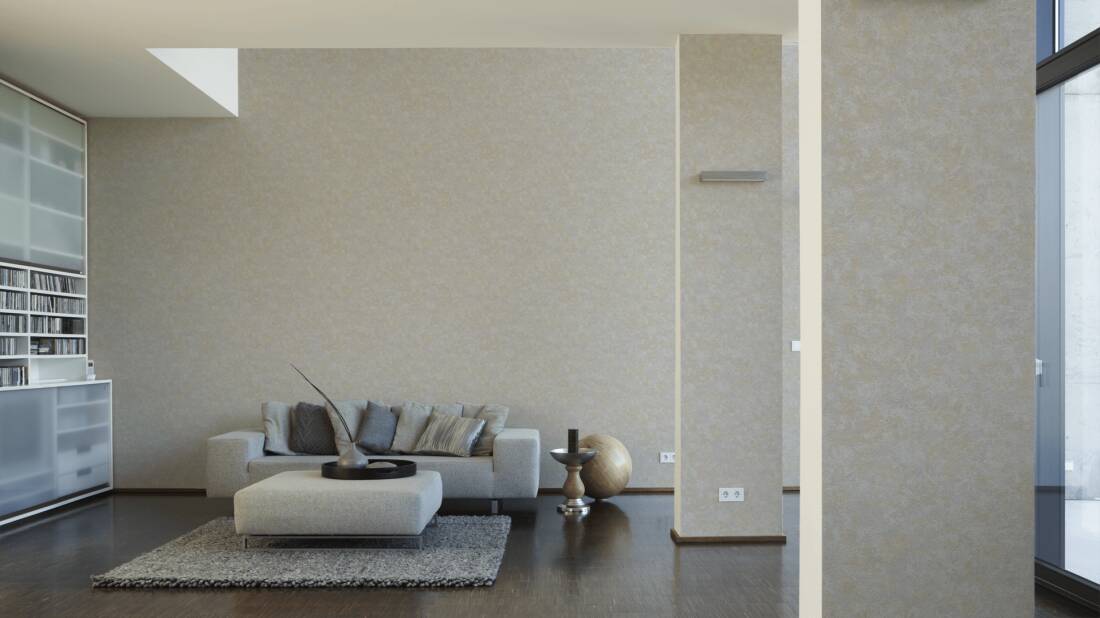 Livingwalls Wallpaper «Uni, Beige, Grey» 379023