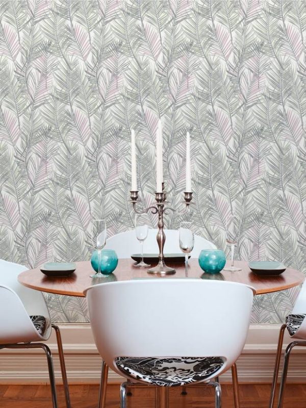 A.S. CRÉATION WALLPAPER «FLORAL, CREAM, GREEN, PINK» 390382