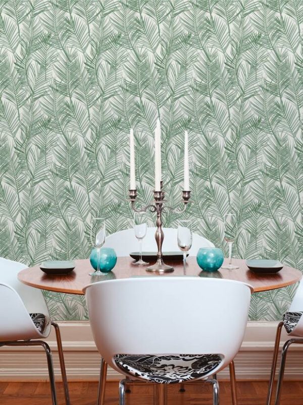 A.S. CRÉATION WALLPAPER «FLORAL, CREAM, GREEN, WHITE» 390381