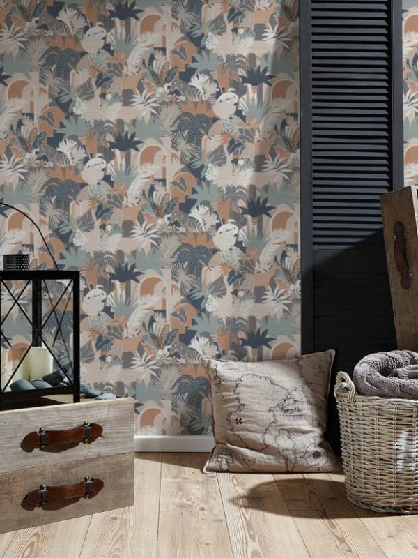 A.S. CRÉATION WALLPAPER «FLORAL, BEIGE, BROWN, CREAM, GREEN» 390964
