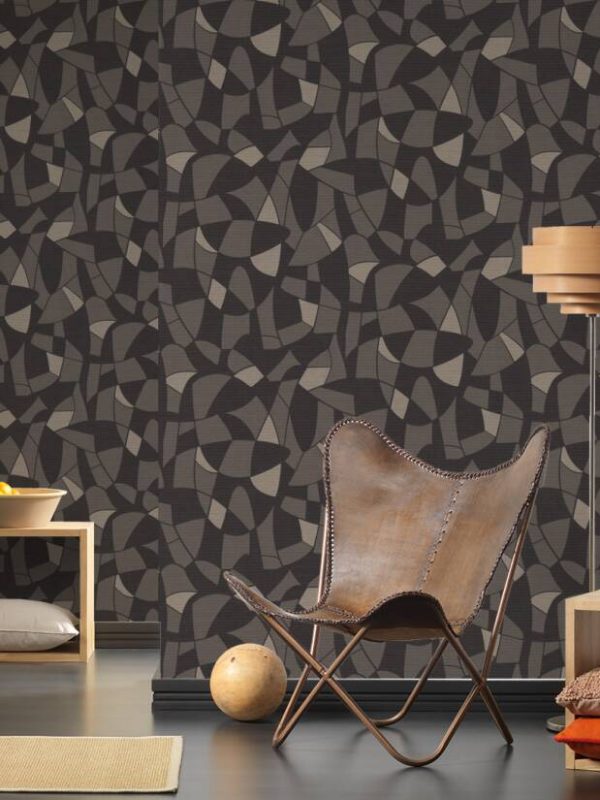 A.S. CRÉATION WALLPAPER «GRAPHICS, BEIGE, BLACK, GREY, TAUPE» 390934