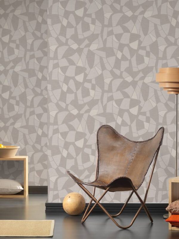 A.S. CRÉATION WALLPAPER «GRAPHICS, BEIGE, GREY, TAUPE, WHITE» 390933