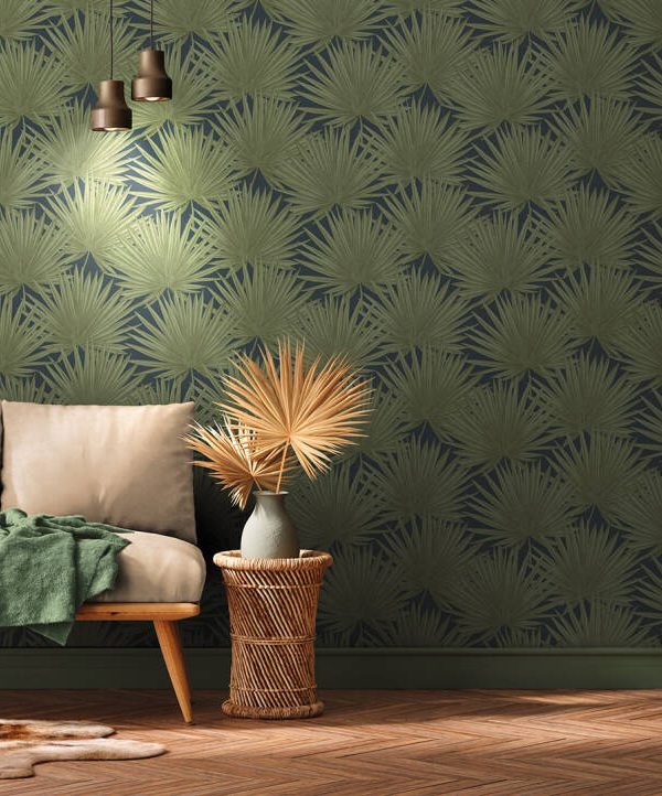 A.S. CRÉATION WALLPAPER «FLORAL, BLUE, GREEN» 390905