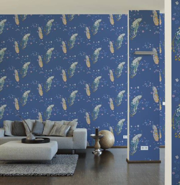 A.S. CRÉATION WALLPAPER «FLORAL, BLUE, GREEN, YELLOW» 389063