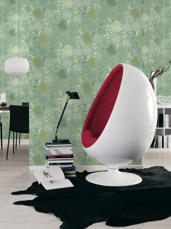 A.S. CRÉATION WALLPAPER «FLORAL, GREEN, WHITE» 389004