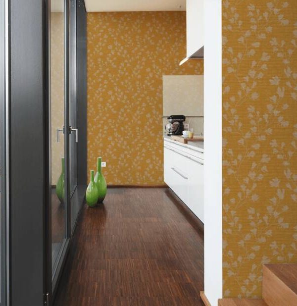 PRIVATE WALLS WALLPAPER «COTTAGE, FLORAL, YELLOW» 387471