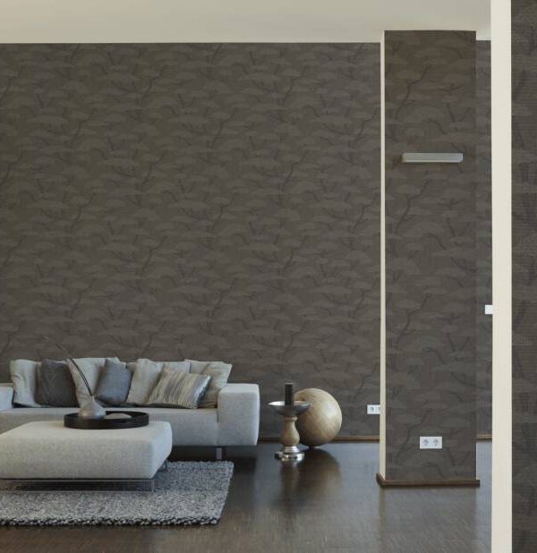 PRIVATE WALLS WALLPAPER «FLORAL, BEIGE, BROWN, GREY, TAUPE» 387415