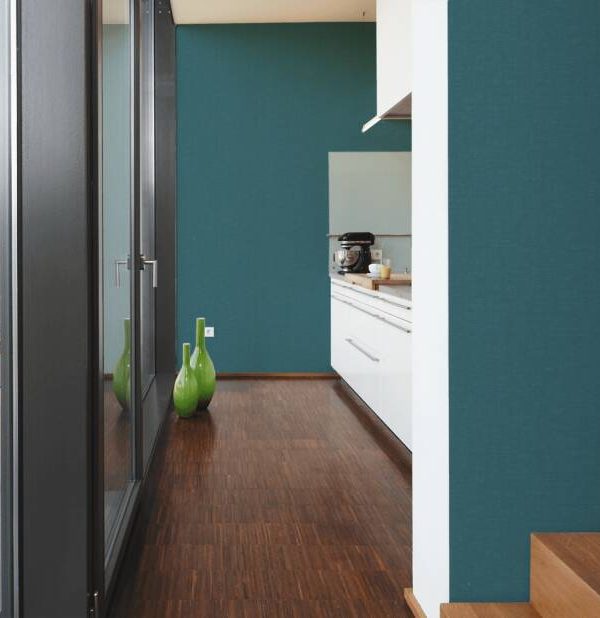 PRIVATE WALLS WALLPAPER «UNI, BLUE, GREEN, TURQUOISE» 387459