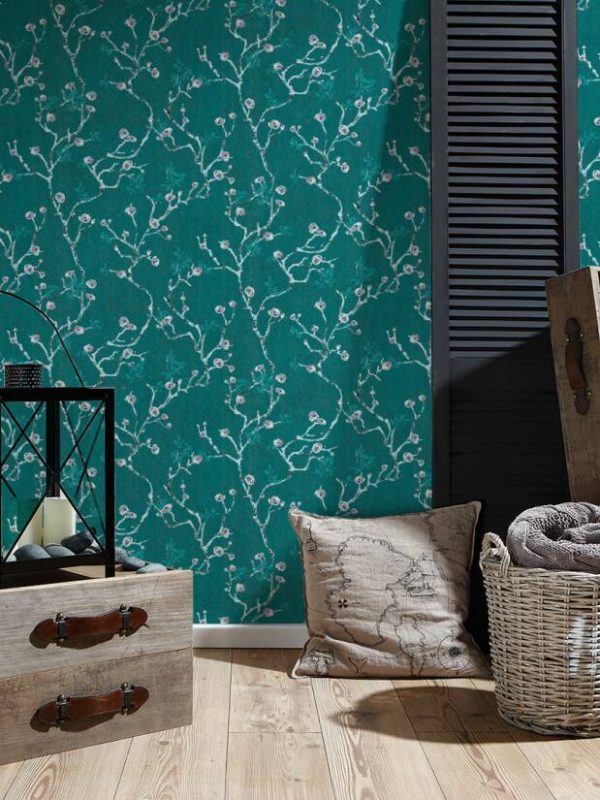 A.S. CRÉATION WALLPAPER «FLORAL, COLORFUL, GREEN» 387394
