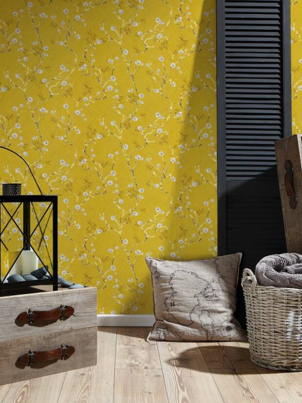 A.S. CRÉATION WALLPAPER «FLORAL, COLORFUL, YELLOW» 387392