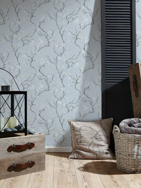 A.S. CRÉATION WALLPAPER «FLORAL, COLORFUL, GREY» 387391