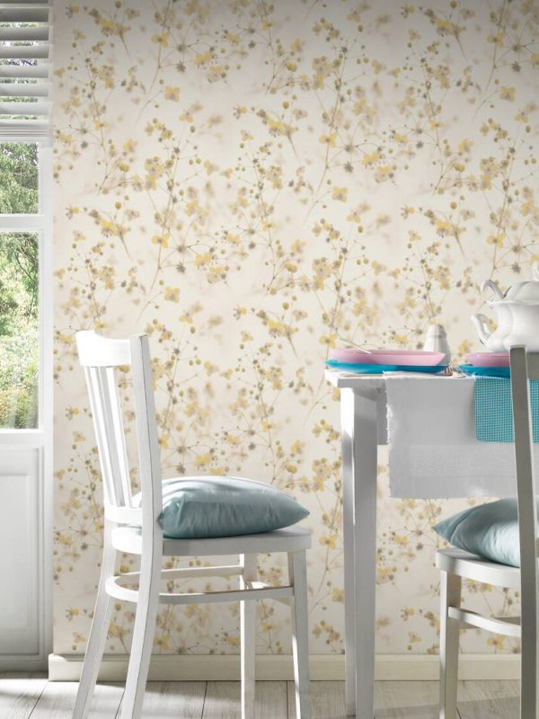 A.S. CRÉATION WALLPAPER «FLORAL, CREAM, GREY, YELLOW» 387261