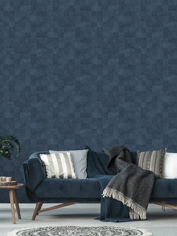 Livingwalls Wallpaper «Tile, Blue» 382005