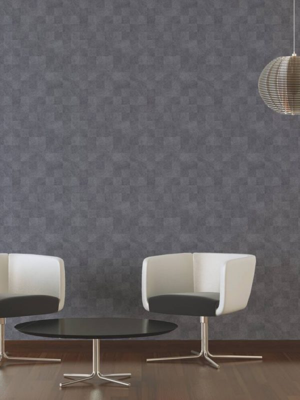 Livingwalls Wallpaper «Tile, Grey, Metallic» 382004