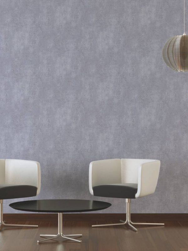 Livingwalls Wallpaper «Uni, Grey, Metallic» 378402