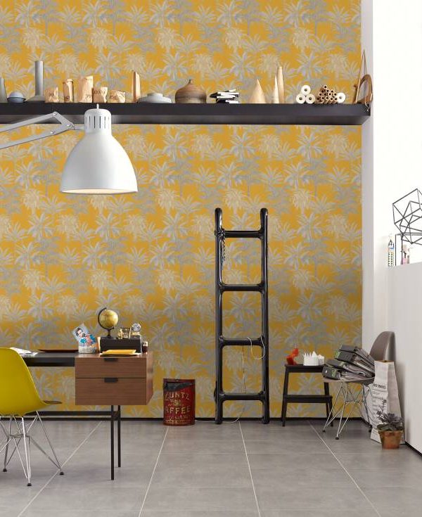 MICHALSKY LIVING Wallpaper «Floral, Yellow» 379833