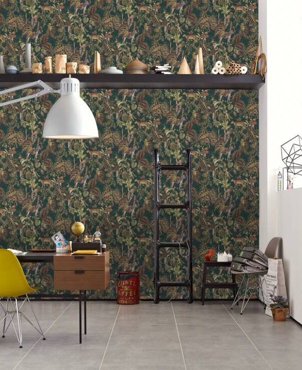 MICHALSKY LIVING Wallpaper «Floral, Coloured, Green» 379902