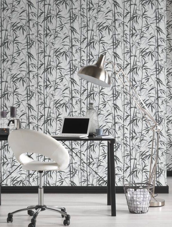 MICHALSKY LIVING Wallpaper «Floral, Black, Cream, Grey» 379891