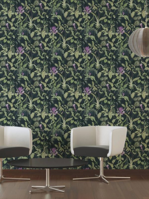 MICHALSKY LIVING Wallpaper «Floral, Blue, Grey, Yellow» 379884