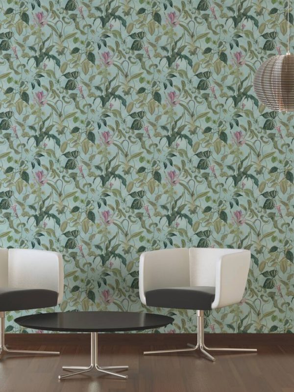 MICHALSKY LIVING Wallpaper «Floral, Blue, Green, Pink» 379882