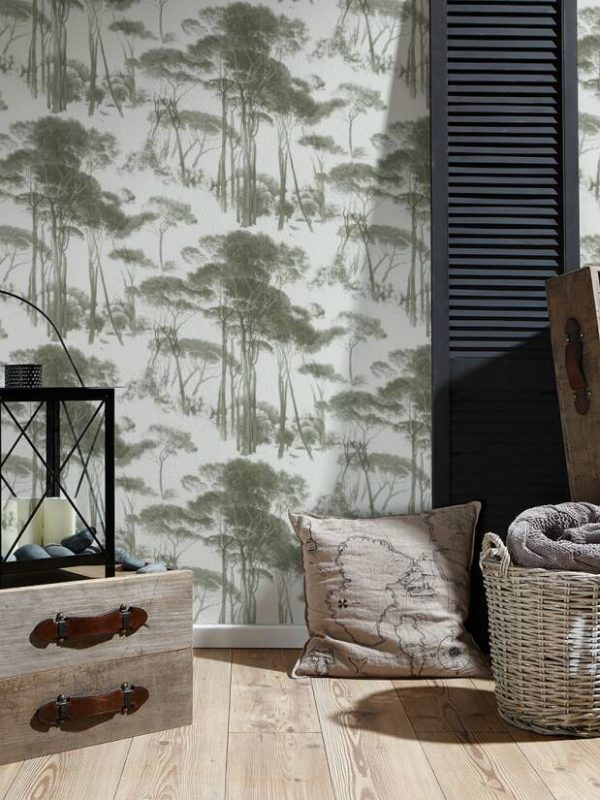 A.S. Création Wallpaper «Floral, Cream, Green» 376512