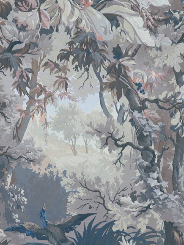 A.S. Création Wallpaper «Floral, Blue, Coloured, Grey» 376523