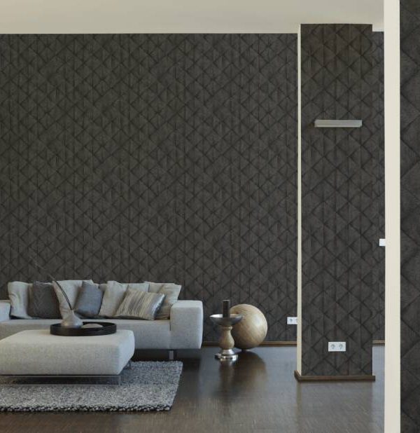 Livingwalls Wallpaper «Graphics, Black, Grey» 377425