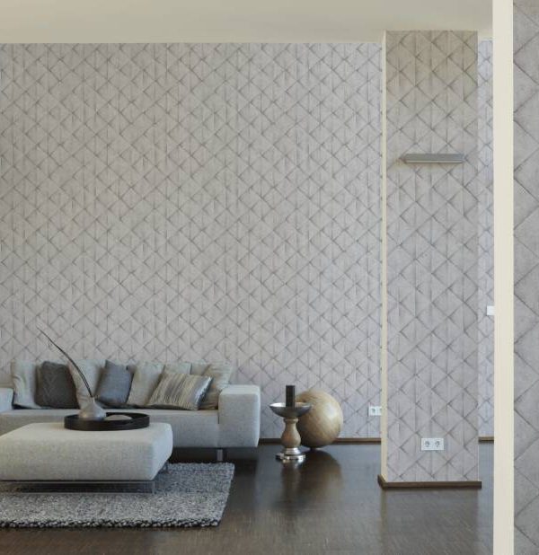 Livingwalls Wallpaper «Graphics, Grey, White» 377422