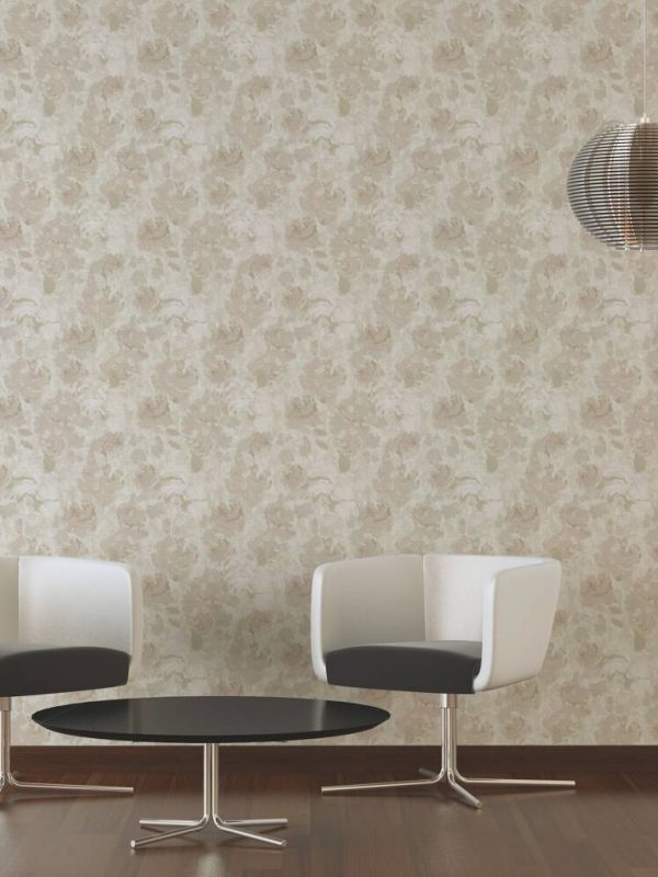 A.S. CRÉATION WALLPAPER «FLOWERS, BEIGE, CREAM, GREY, TAUPE» 367723