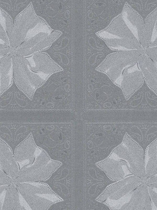 Karl Lagerfeld Wallpaper «Baroque, Grey, Metallic» 378455