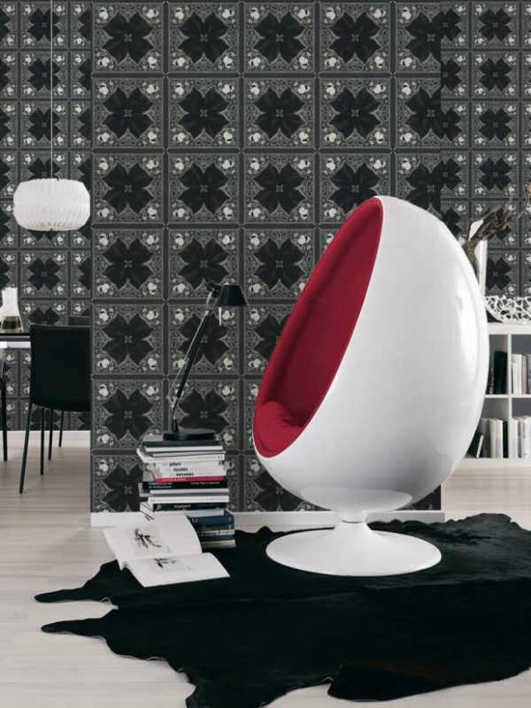 Karl Lagerfeld Wallpaper «Baroque, Black, White» 378452