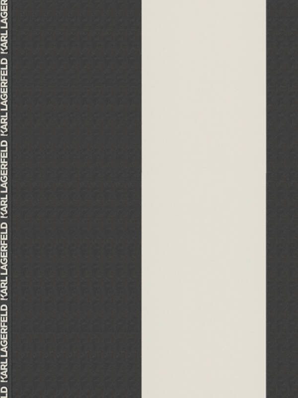 Karl Lagerfeld Wallpaper «Stripes, Black, Purple, White» 378482