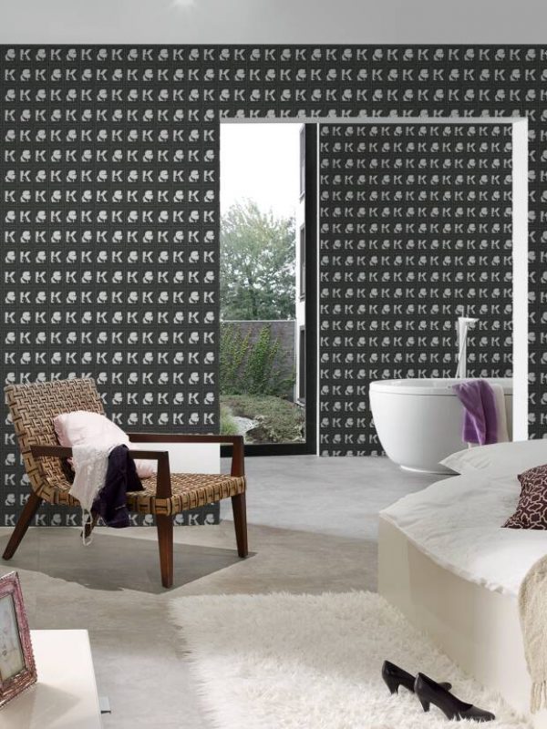 Karl Lagerfeld Wallpaper «Graphics, Black, Metallic» 378423