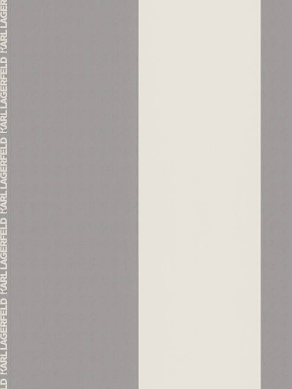 Karl Lagerfeld Wallpaper «Stripes, Grey, White» 378485
