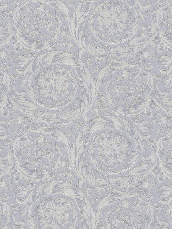Versace Home Wallpaper «Baroque, Flowers, Gold, Grey, Metallic, Silver» 366924
