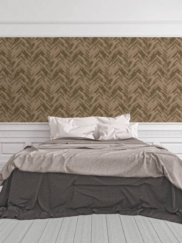 Versace Home Wallpaper «Wood, Cottage, Beige, Brown» 370512