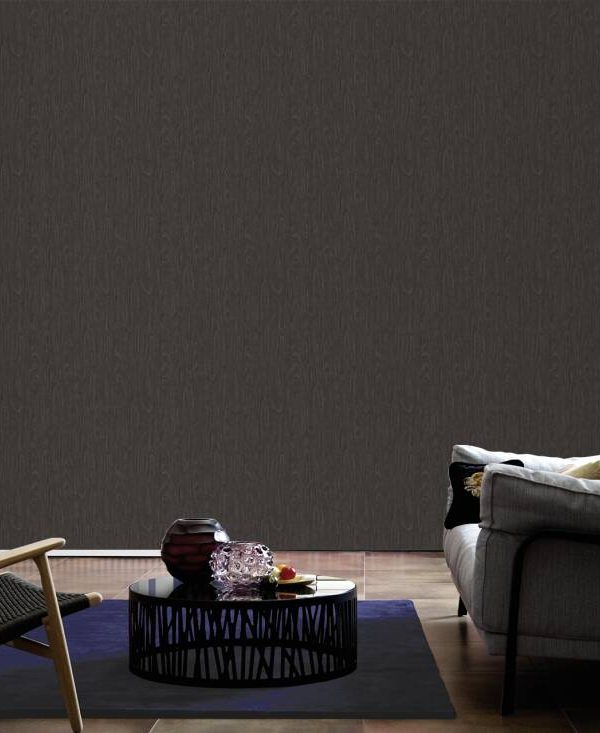 Versace Home Wallpaper «Wood, Black, Grey» 370524