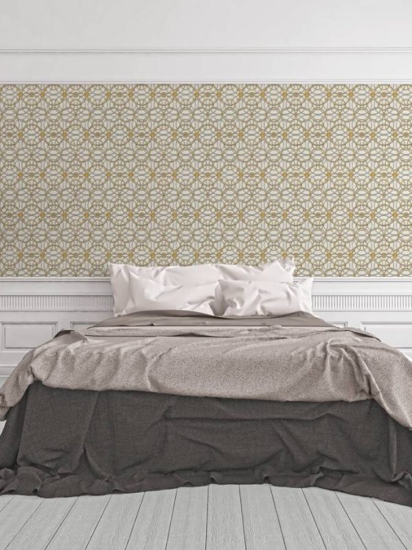 Versace Home Wallpaper «Baroque, Gold, Grey, Metallic, Silver» 370492