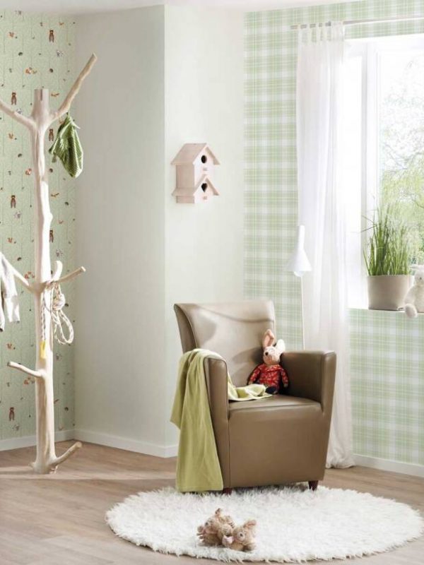 A.S. CRÉATION WALLPAPER «BROWN, GREEN, GREY» 381192