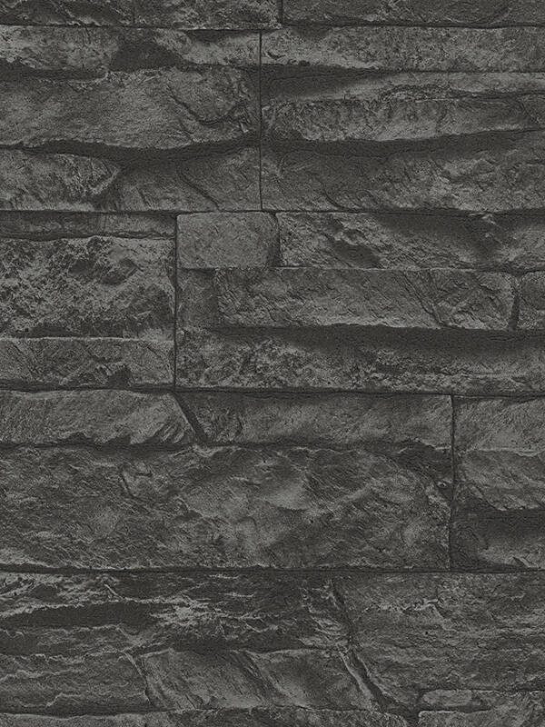 A.S. Création Wallpaper «Stone, 3D, Black, Grey» 707123