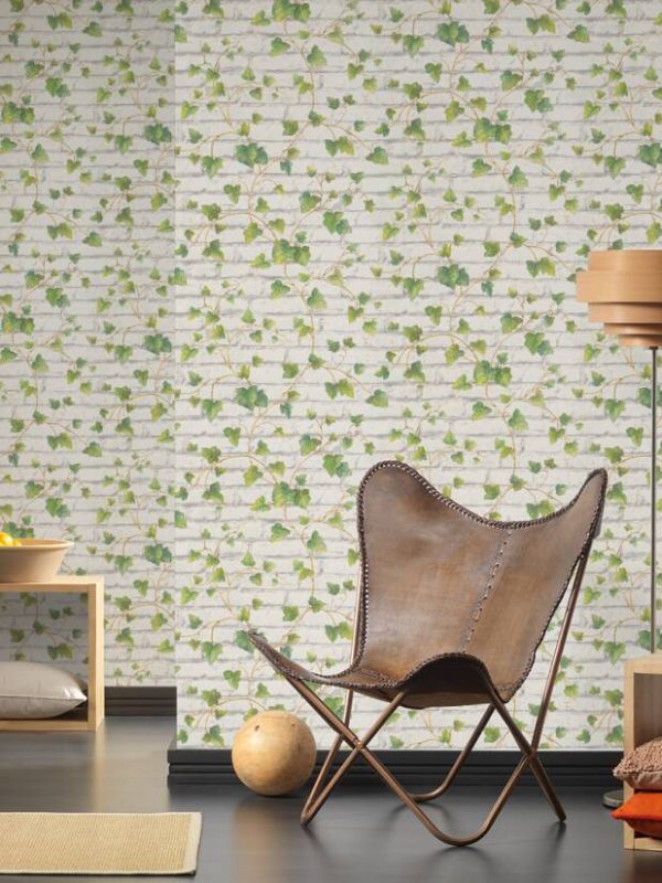 A.S. Création Wallpaper «Stone, Brown, Green, White» 319421