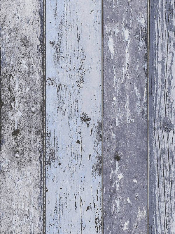 A.S. Création Wallpaper «Wood, Cottage, Blue» 855060